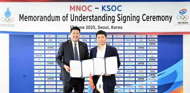 “스포츠 교류 협정”…대한체육회, 몽골올림픽위와 협약 체결→아시아 협력 강화