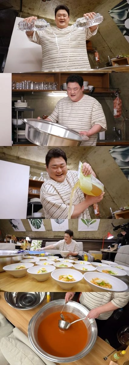 “김준현표 초대형 국수잔치”…‘신상출시 편스토랑’서 20인분 요리→회식 현장 웃음 폭발