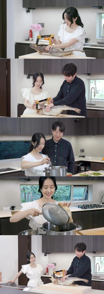 “이정현·남편, 거대한 약대구에 도전”…‘편스토랑’ 현실부부의 톱질→한여름 보양식 기대 / KBS 2TV ‘신상출시 편스토랑’