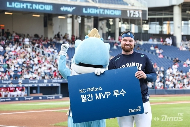 “6월 MVP 영예”…NC, 로건·박민우 맹활약→최우수선수 선정 / 연합뉴스