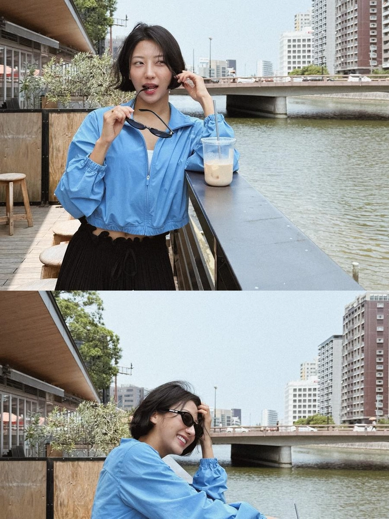 “모든 게 즉흥인 하루였어요”…안예원, 푸른 여름빛→후쿠오카 강변 산책 / 셀럽 안예원 인스타그램