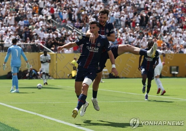 “멀티골 폭발”…파비안 루이스, PSG 레알마드리드 4-0 완파 결승 견인 / 연합뉴스