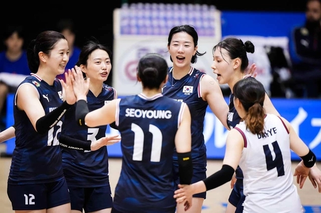 “1승 8패로 최하위 추락”…한국 여자배구, VNL 강등 위기 속 총력전 돌입 / 연합뉴스