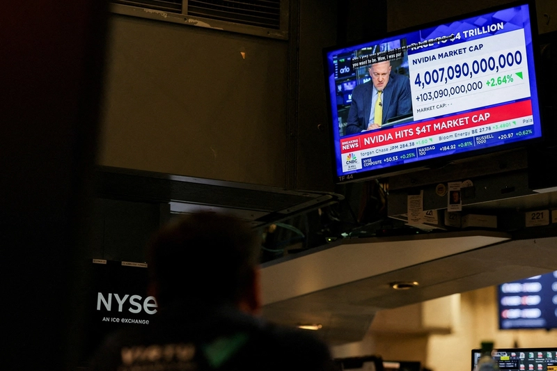 ‘엔비디아’ 시가총액 4조달러 돌파…S&P500 지수 비중 7.5%로 확대