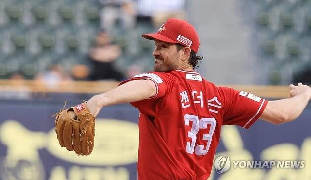 “5이닝 7탈삼진 호투”…앤더슨, kt전 2실점 ERA 2위로 전반기 종료 / 연합뉴스