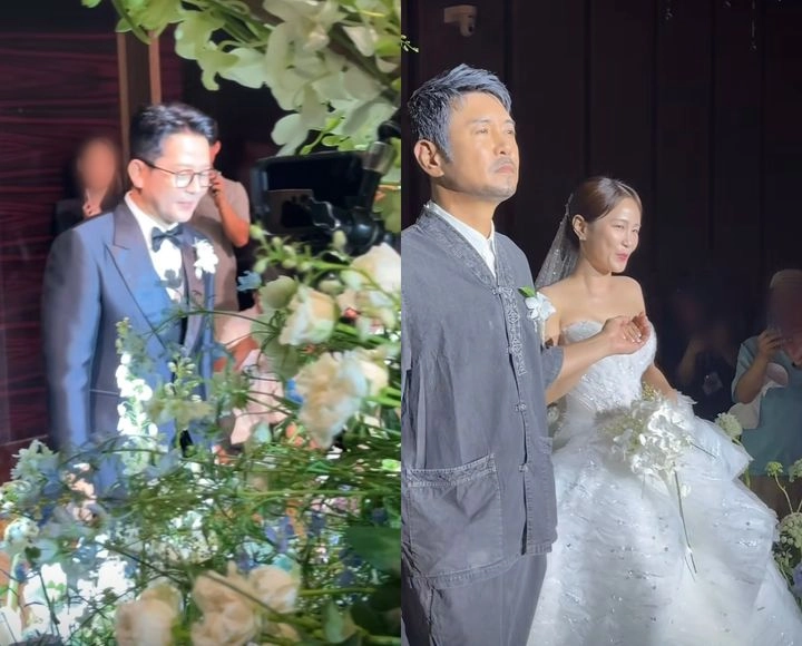 “손을 잡고 입장한 감동”…김지민·김준호, 결혼식 현장에 쏟아진 축하 물결