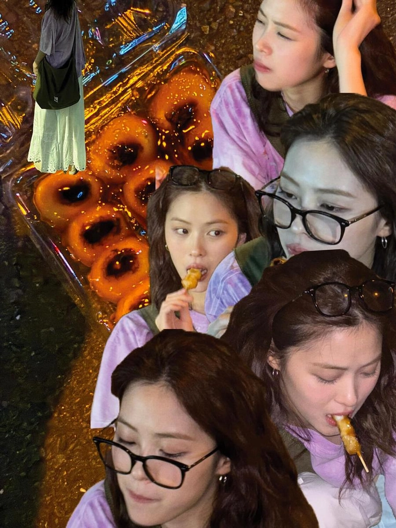 “오후의 달콤한 휴식”…류진, 몽환적 표정→길거리 간식 감성 충만 / 걸그룹 있지 류진 인스타그램