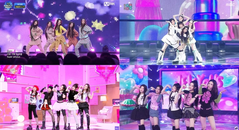 “아일릿, ‘jellyous’ 칼군무로 무대 장악→차트 성적도 눈부셨다” / 아일릿 Mnet·KBS2·MBC·SBS