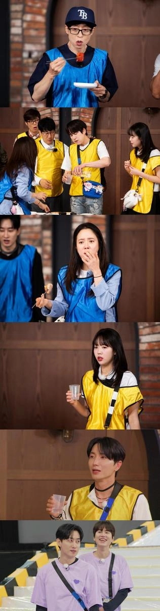 “입술 플럼핑 폭소”…‘런닝맨’ 슈퍼주니어 이특·은혁, 빨간 맛 의리 레이스→예능 우정의 승부 / SBS