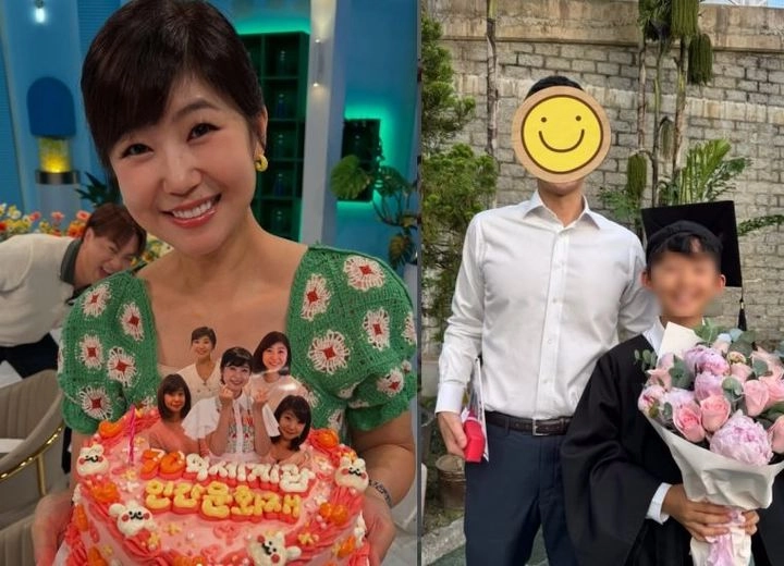 “붕어빵 미소로 전교회장까지”…강수정, 아들 졸업사진 공개→눈길 쏠린 가족 사랑