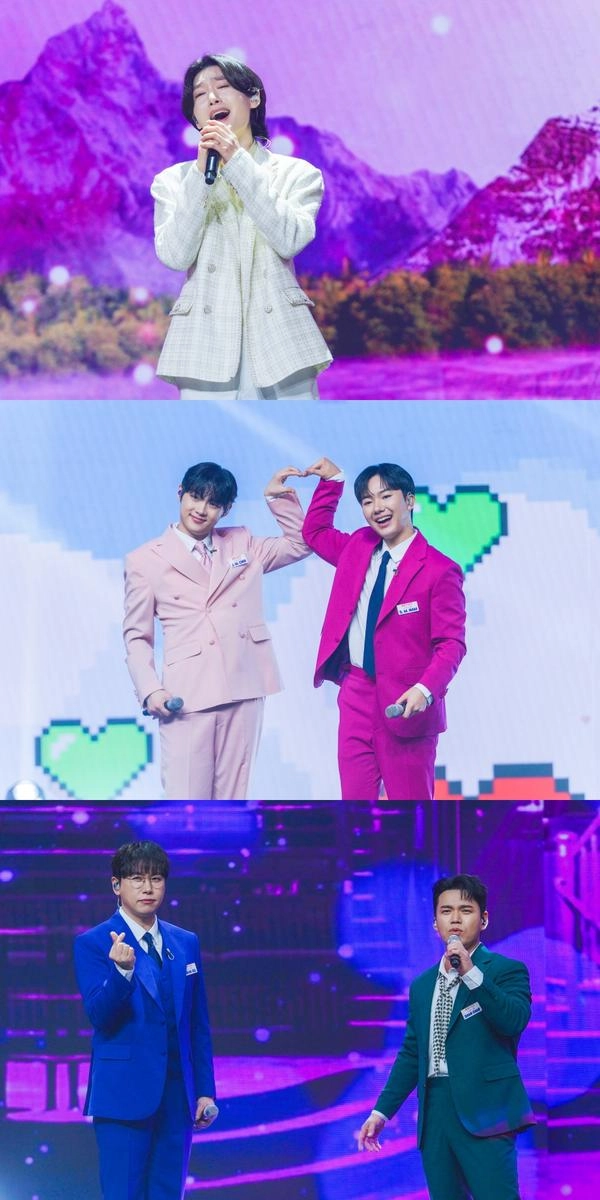 “대담한 고백 쏟아졌다”…김용빈·사랑의 콜센타, ‘세븐스타즈’ 무대 반전→여름밤 물들인다