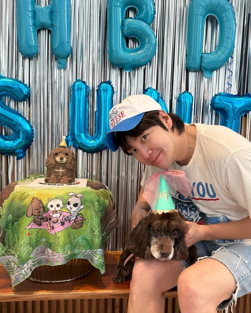 “HBD Suni”…장근석, 한여름 미소→반려견과 따뜻한 순간 / 배우 장근석 인스타그램