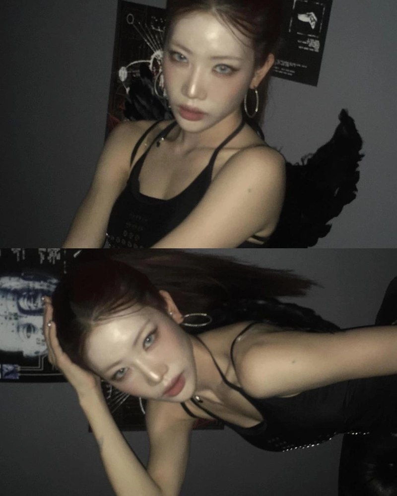 “Where to next?”…김립, 흑백의 날개→도발적 시선 압도 / 걸그룹 아르테미스 김립 인스타그램