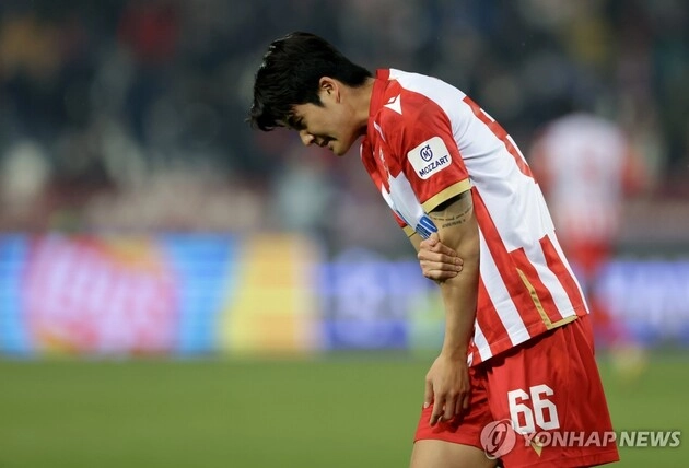 “설영우 퇴장 속 1골 수성”…즈베즈다, UCL 예선 첫 경기 1-0 승리 / 연합뉴스