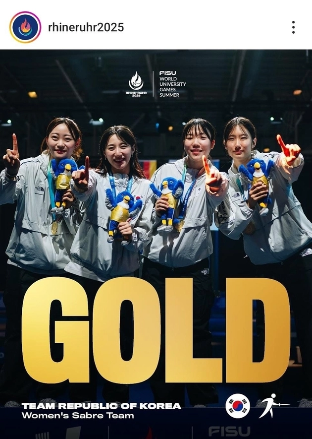 “2관왕 금빛 질주”…전하영, U대회 개인·단체전 모두 석권 / 연합뉴스