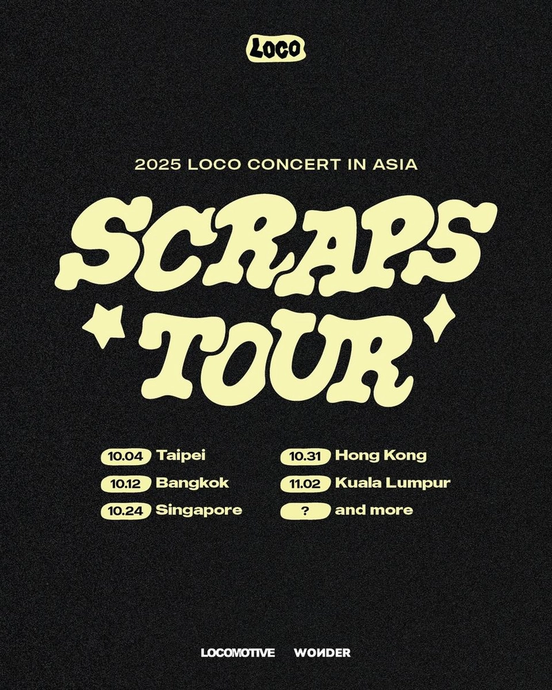 “SCRAPS Tour 아시아로 물들인다”…로꼬, 설렘 속 투어→열기 예고 / 가수 로꼬 인스타그램