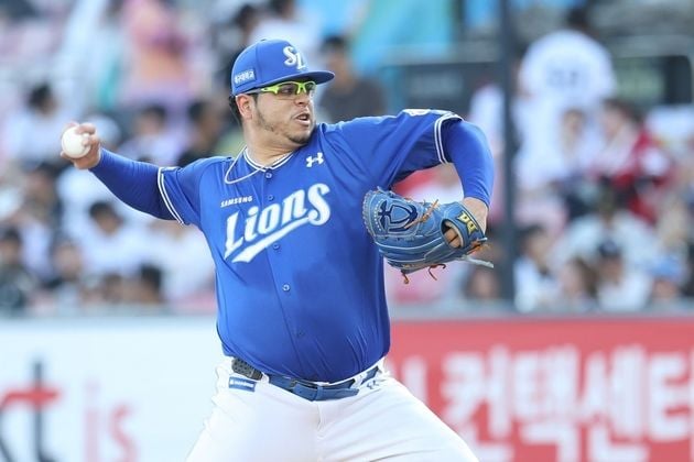 “9이닝 무실점 완봉쇼”…후라도, 삼성 완승 견인 두 번째 완봉 / 연합뉴스