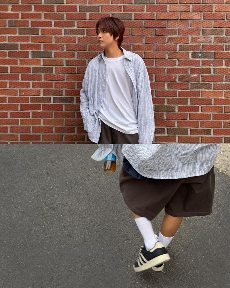 “무심한 여름 저녁”…해찬, 벽 앞에 선 소년→분위기 여운 / 그룹 NCT 해찬 인스타그램