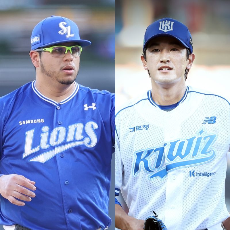 출처: 삼성 라이온즈, KT 위즈