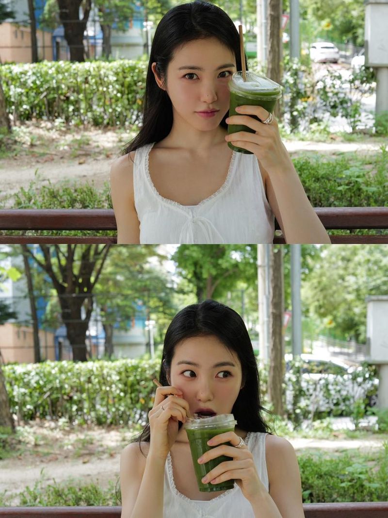 “여름의 말차 한 모금”…신예은, 청량 감성→순수한 힐링 / 배우 신예은 인스타그램