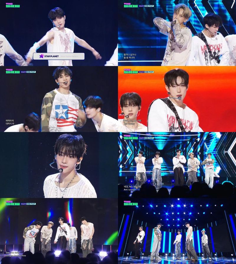 “ONE PACT, ‘더쇼’ 무대에서 강렬 도약”…‘YES, NO, MAYBE’ 퍼포먼스→1위 후보 등극 / SBSM,SBSFiL