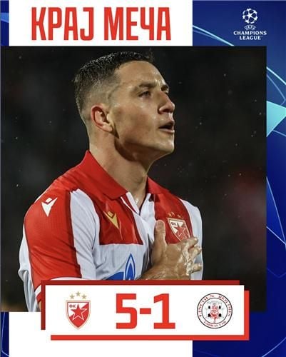 “4골 빠른 선제공세”…즈베즈다, 링컨 5-1 제압 UCL 3라운드행 / 연합뉴스