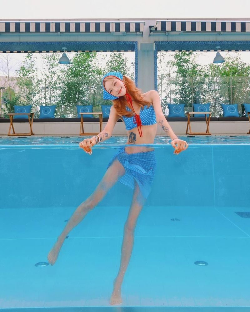 “나두 여기 다녀왔어”…최준희, 여름 풀장→청량감 폭발 스타일 / 모델 최준희 인스타그램