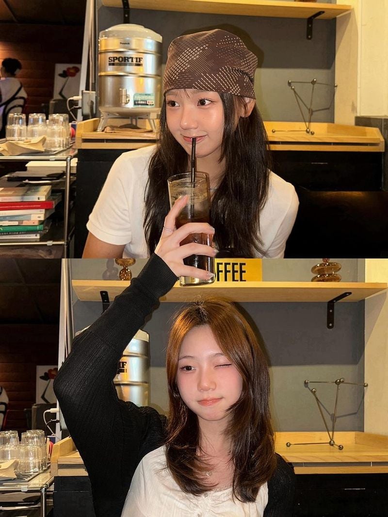 “카페 두 번 간 거 안 비밀”…노희지, 여름 한가운데→청순 미소로 시선 압도 / 모델 노희지 인스타그램
