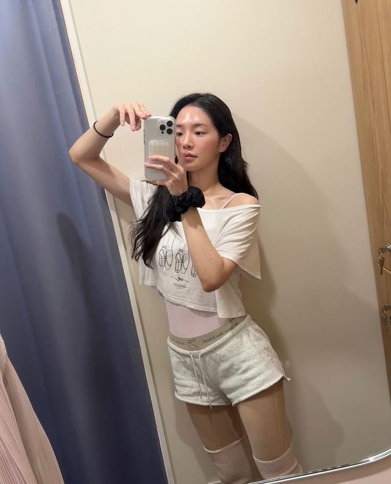 “열심히하겠어요”…박규영, 반짝인 땀방울→바레이 여운 / 배우 박규영 인스타그램