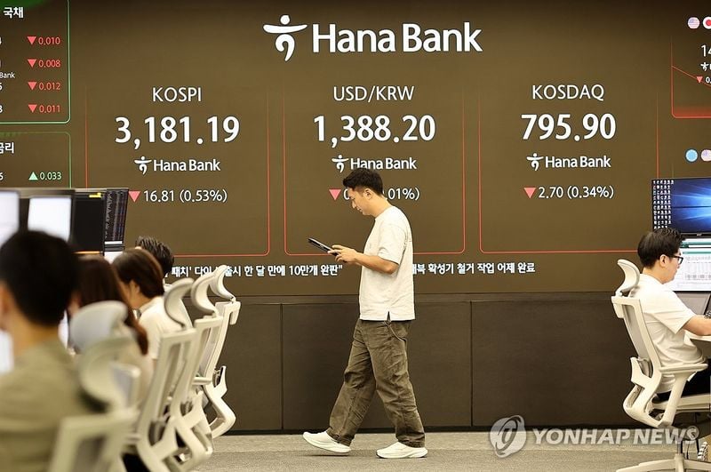 코스피 3,180대 하락 출발…코스닥 지수도 약세
