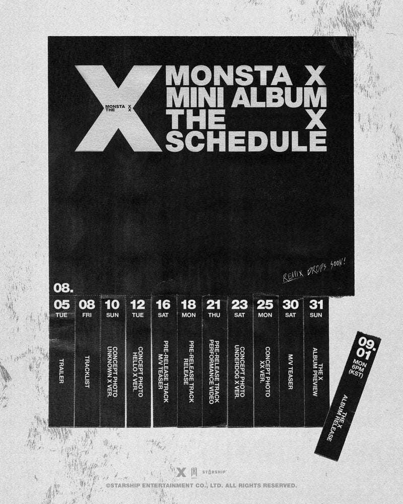 “미지수 향한 질주”…몬스타엑스, ‘더 엑스’로 데뷔 10주년 새 도약 예고→글로벌 팬 심장 뛰게 했다 / 스타쉽엔터테인먼트