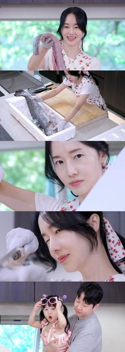 “칼 끝에서 탄생한 여름 보양식”…이정현, ‘편스토랑’서 6kg 민어 해체쇼→시선 압도