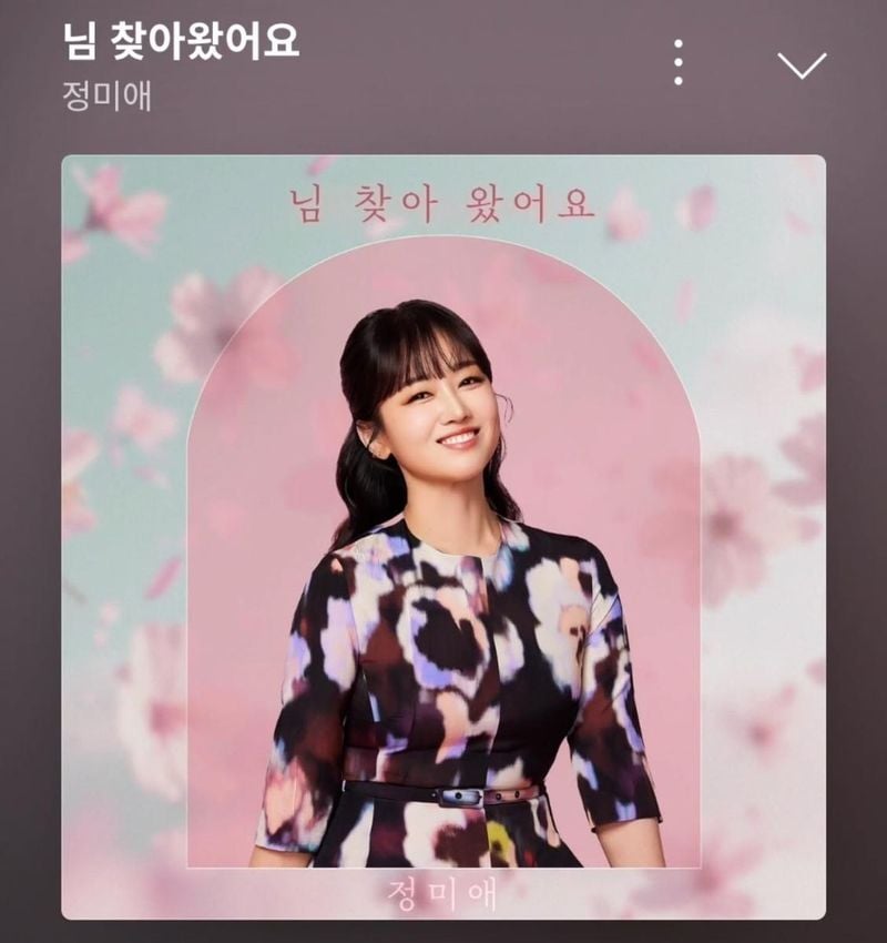 “오늘 신곡이 나왔어요”…정미애, 벚꽃 같은 웃음→감동의 무드 / 가수 정미애 인스타그램