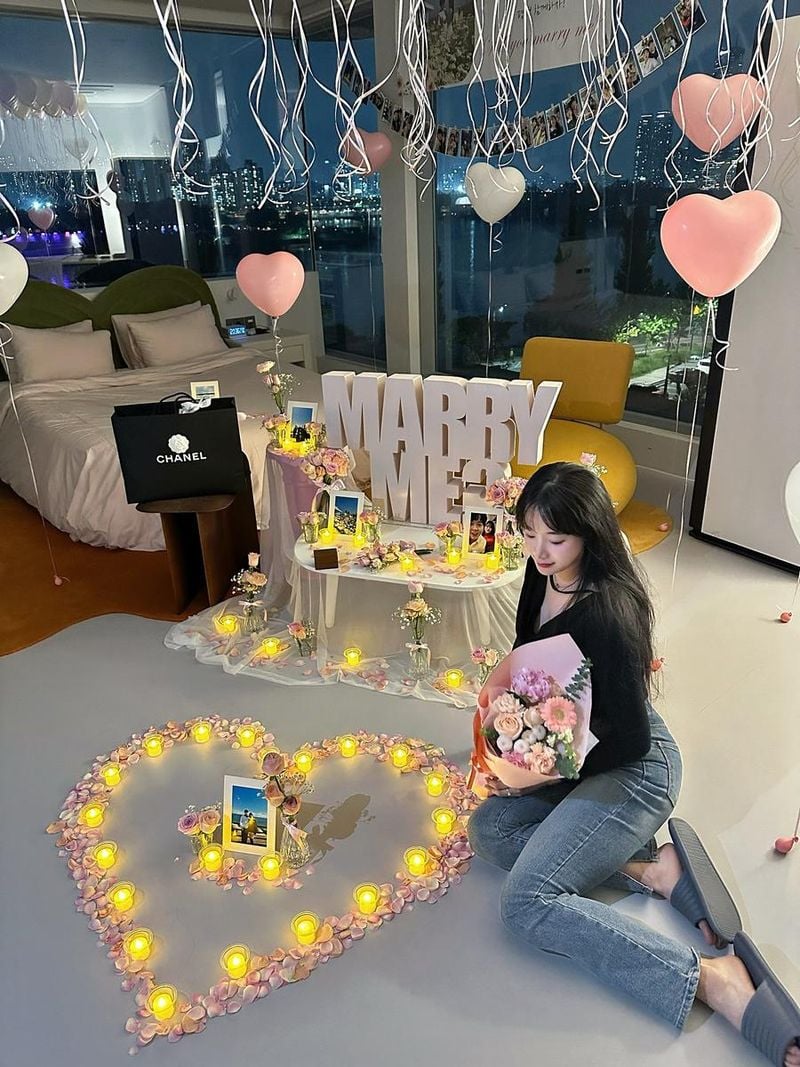 “정말 감동했어”…김한나, 프로포즈의 밤→벅찬 심장 울리다 / 치어리더 김한나 인스타그램