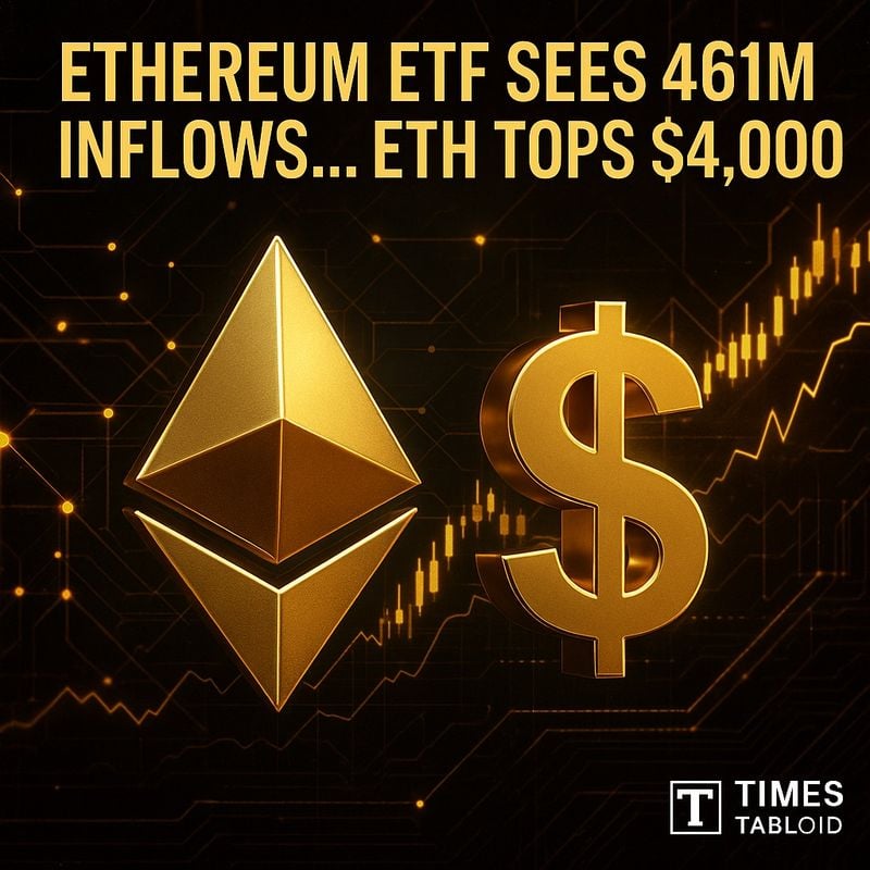 이더리움 ETF, 4억6천1백만 달러 유입…4천달러 돌파 견인