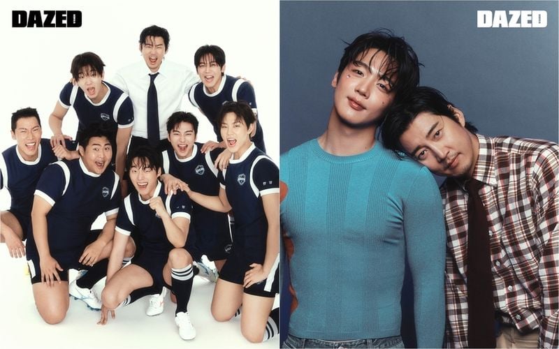 “가족 같은 한 컷”…‘트라이’ 윤계상·럭비부, 완전체 화보→원팀 시너지 빛났다 / DAZED KOREA