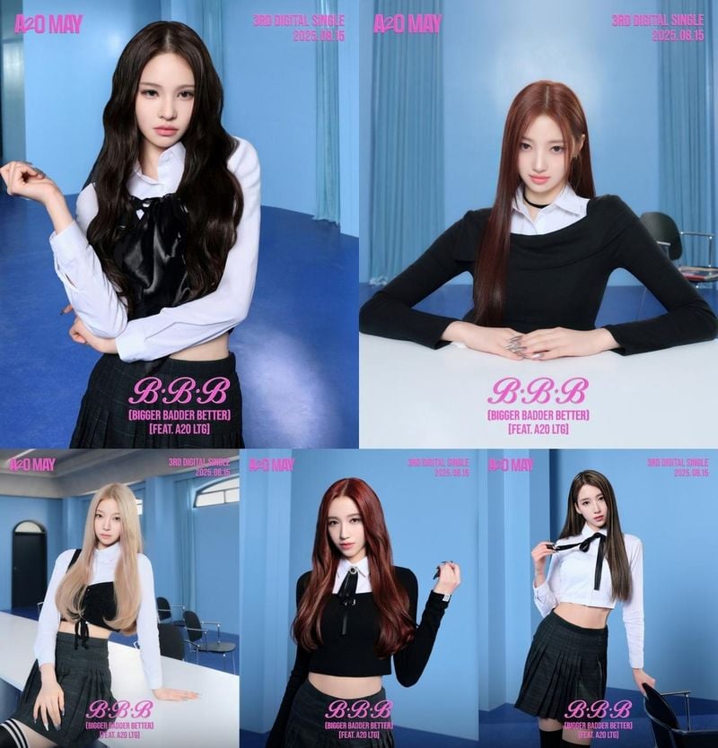 “A2O MAY, 하이틴 시크 무드 압도”…‘B.B.B’로 글로벌 컴백→A2O LTG와 특별 시너지 / A2O엔터테인먼트