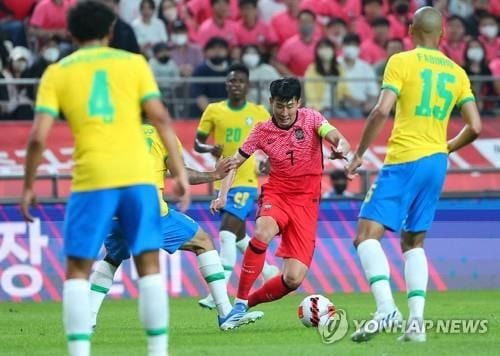 “삼바군단과 3년 4개월만 재격돌”…한국, 10월 브라질과 서울서 평가전 추진 / 연합뉴스