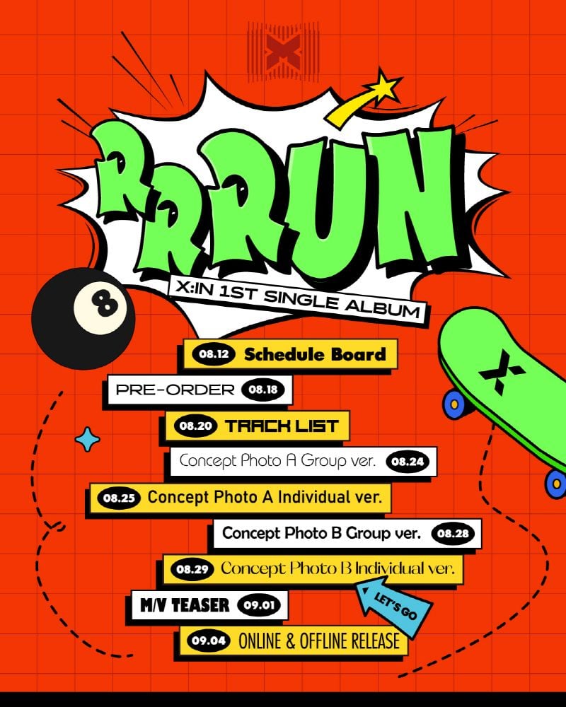 엑신 ‘RRRUN’ 컴백 스케줄러 공개…글로벌 컴백 기대감 고조