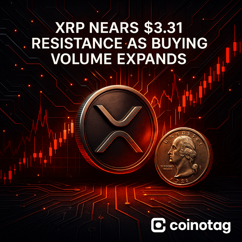 리플 XRP, 3.31달러 저항 돌파 임박…매수세 확대