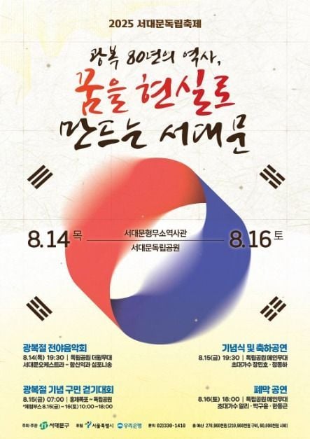 광복절 전야 음악회부터 거리놀이까지…‘서대문독립축제’ 서울 서대문구에서 펼쳐진다