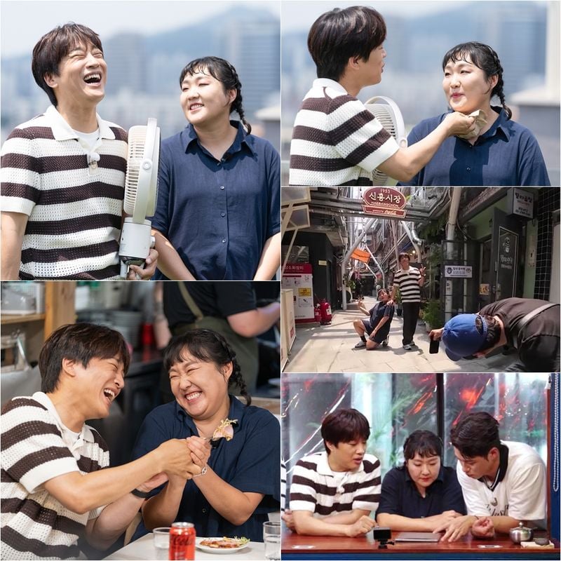 “차태현 첫사랑 고백에 핑크빛”…이수지, ‘핸썸가이즈’ 현장 설렘→로맨스 케미 폭발 / tvN