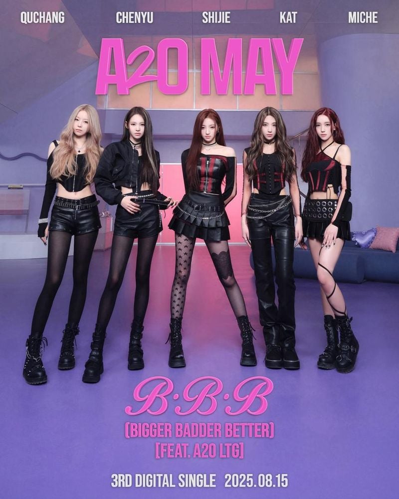 “B.B.B로 터뜨린 카리스마”…A2O MAY, ‘글로벌 컴백’→포인트 안무 화제 / A2O엔터테인먼트