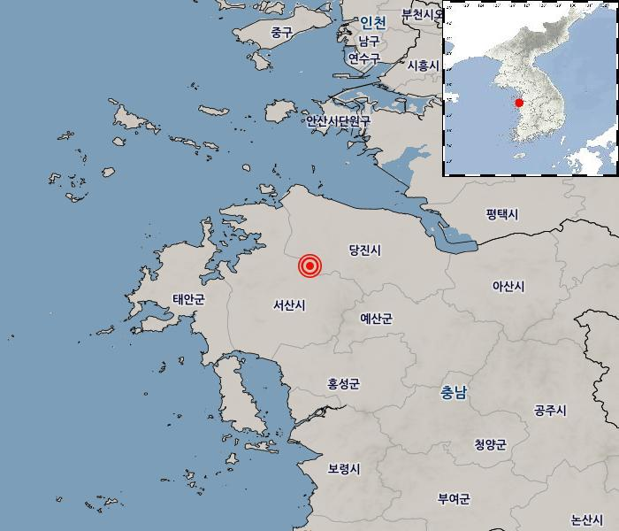 충남 당진 인근 2.3 규모 지진 발생…최대진도 Ⅲ 관측 / 기상청