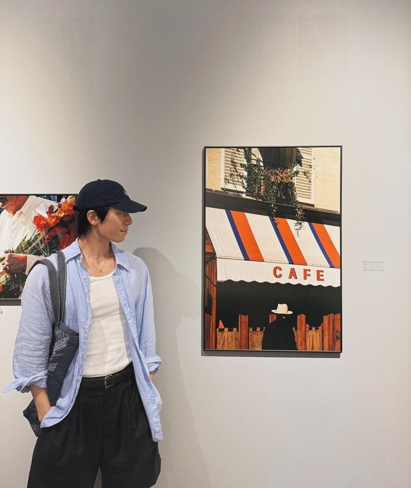 “촬영으로 바쁜 요즘이지만 고마워요”…위하준, 여유로운 미소→늦여름 산뜻한 셔츠 스타일 / 배우 위하준 인스타그램