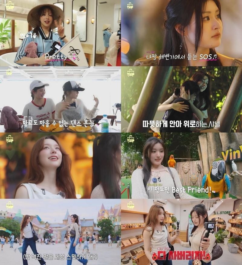 “피프티피프티 문샤넬·아테나, 베트남서 찐자매 케미 터졌다”→‘FIFTY TRIP’로 여름 감성 직진 / 유튜브‘FIFTYTRIP’