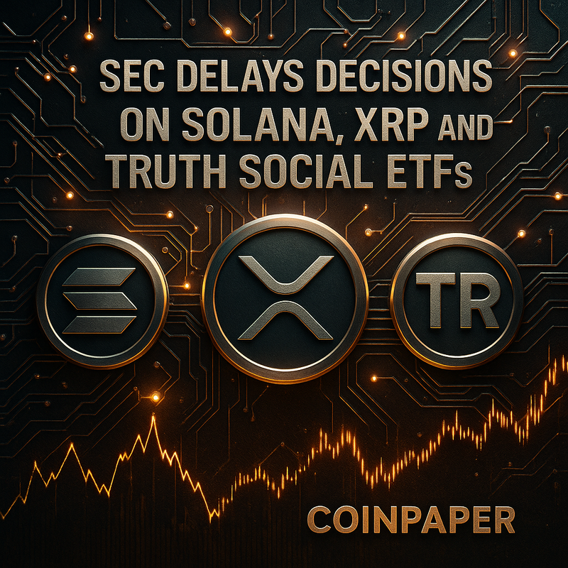 SEC, 솔라나·리플 XRP·트루스소셜 ETF 승인 또 연기