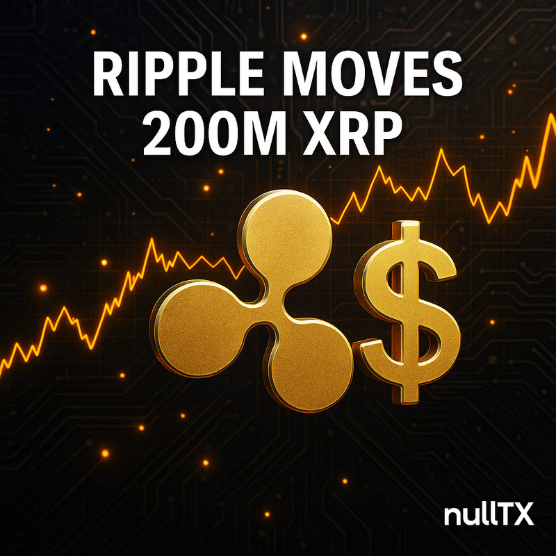 리플 XRP 2억 개 이동, 시장 충격