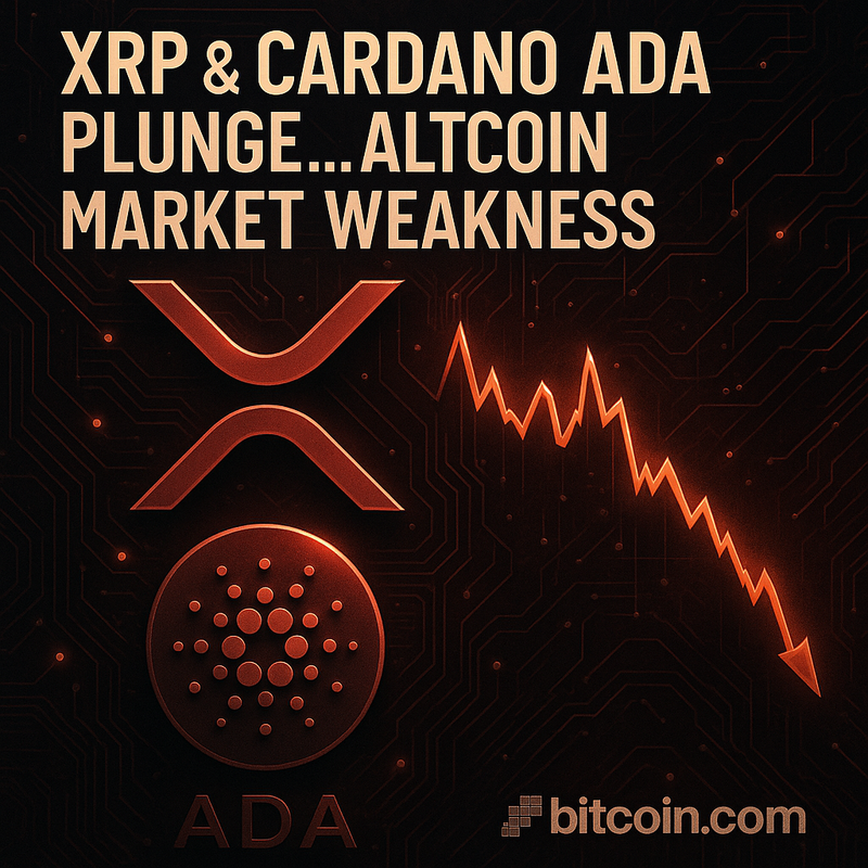 리플 XRP·카르다노 에이다 급락…알트코인 시장 전반 약세
