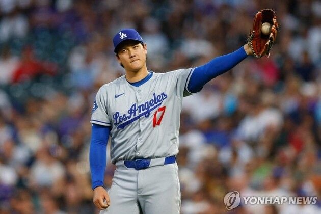“4이닝 9피안타 난타”…오타니 쇼헤이, 쿠어스필드서 시즌 첫 패 / 연합뉴스